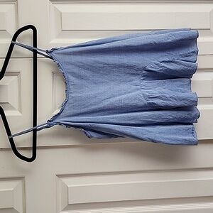 Umgee Chambray Flowy Tank